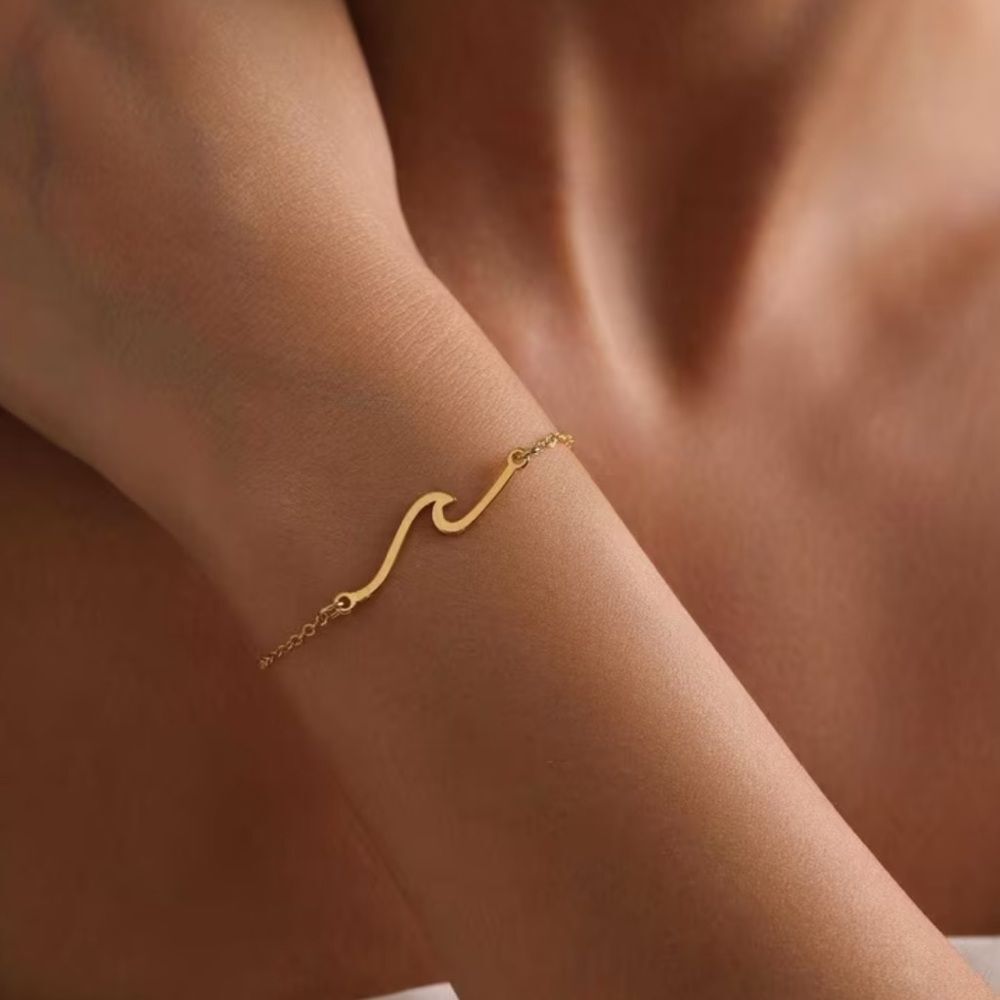 Gold Wave Bracelet #2448